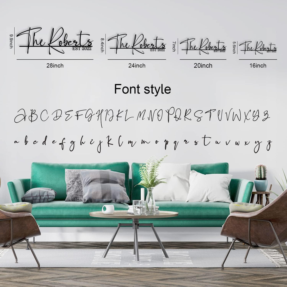 Personalized Family Name Sign Custom Metal Last Name Sign Metal Family Name Sign Wall Decor
