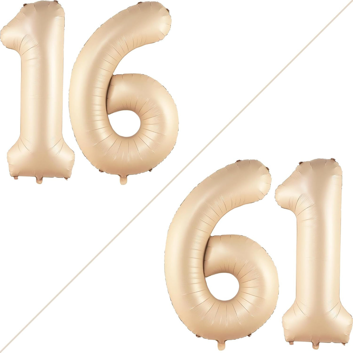 KatchOn, Giant Caramel 16 Balloon Numbers - 40 Inch | Sweet 16 Party Decorations | 16th Birthday