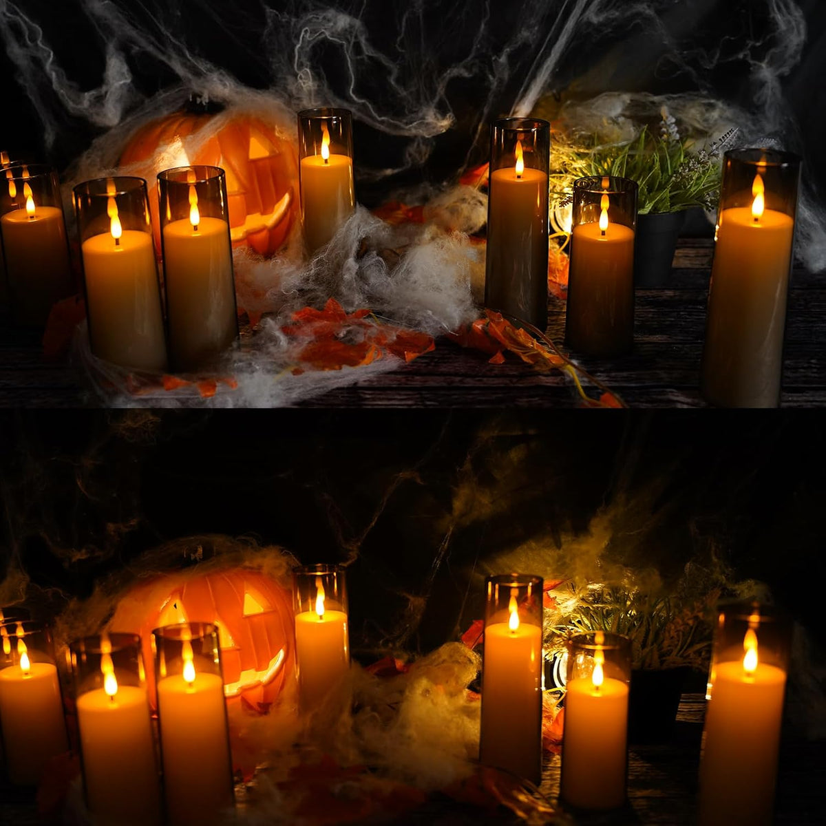 Flickering Flameless Candles Battery Operated with Remote and 2/4/6/8 H Timer Plexiglass Led Pillar