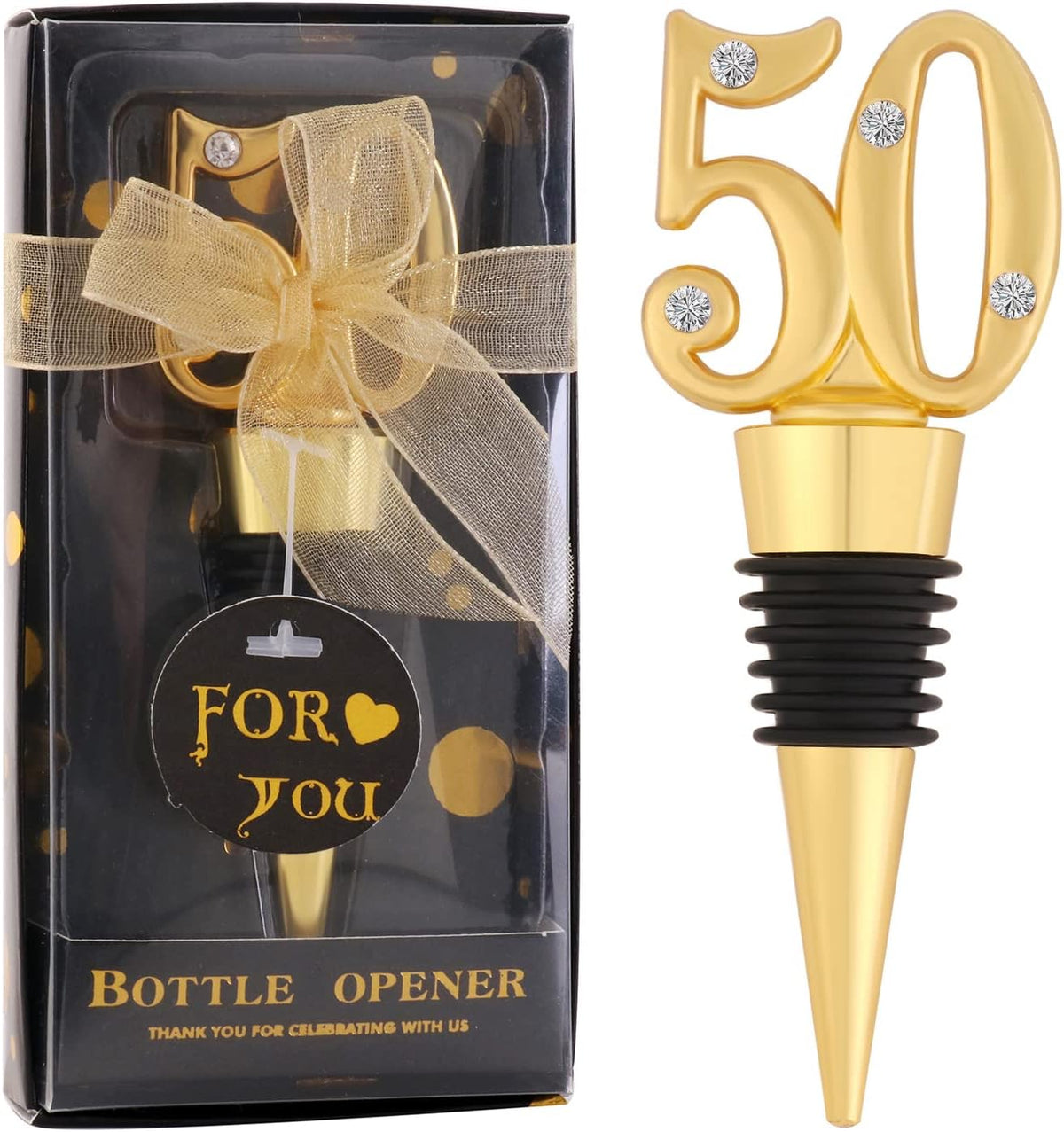 12 Pack 50th Birthday Party Favors-50 Years Old Wine Stopper for 50th Wedding Anniversary Party