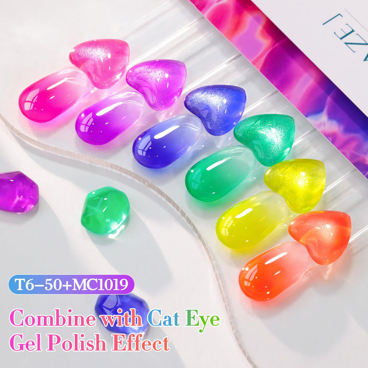 Double Rhythm 6 Pcs 15 ML Gel Polish Set Same Color Same Bottle Soak Off Jelly Neon Gel Polish Kit