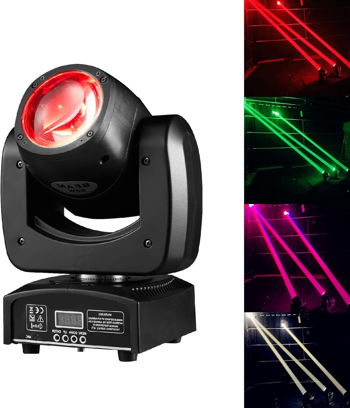 90W LED Moving Head DJ Lights Mini Beam Stage Lights Super Bright Spot RGBW 4IN1 DMX 512 12CH