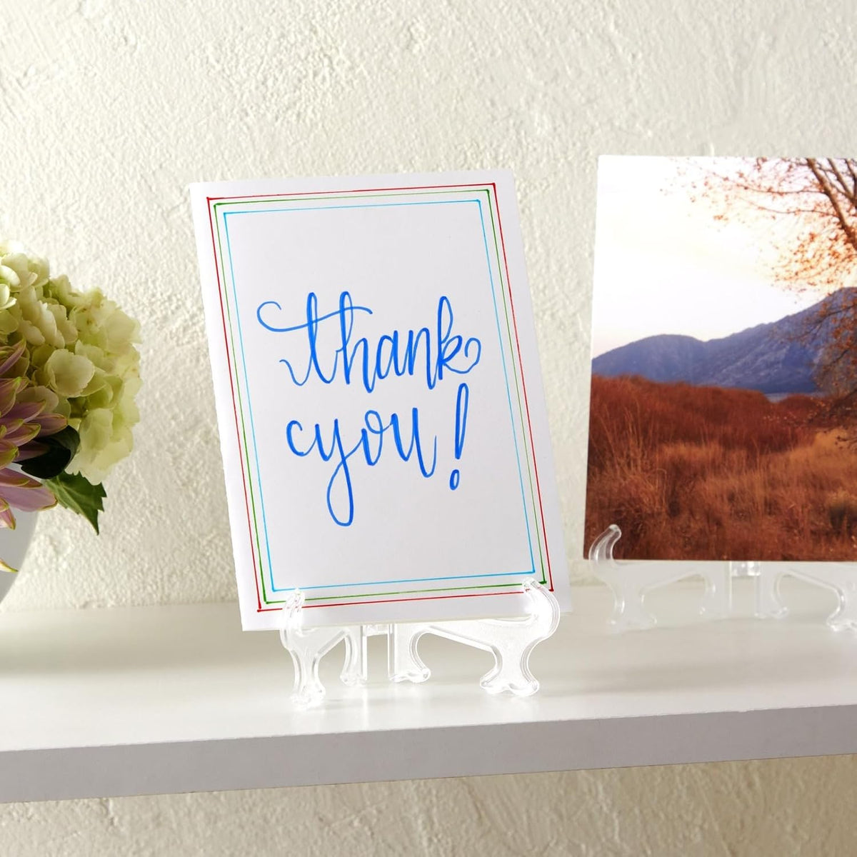 Juvale Clear Mini Easels for Place Cards - 4-Inch Clear Plastic, Pack of 24 - Easels for Pictures