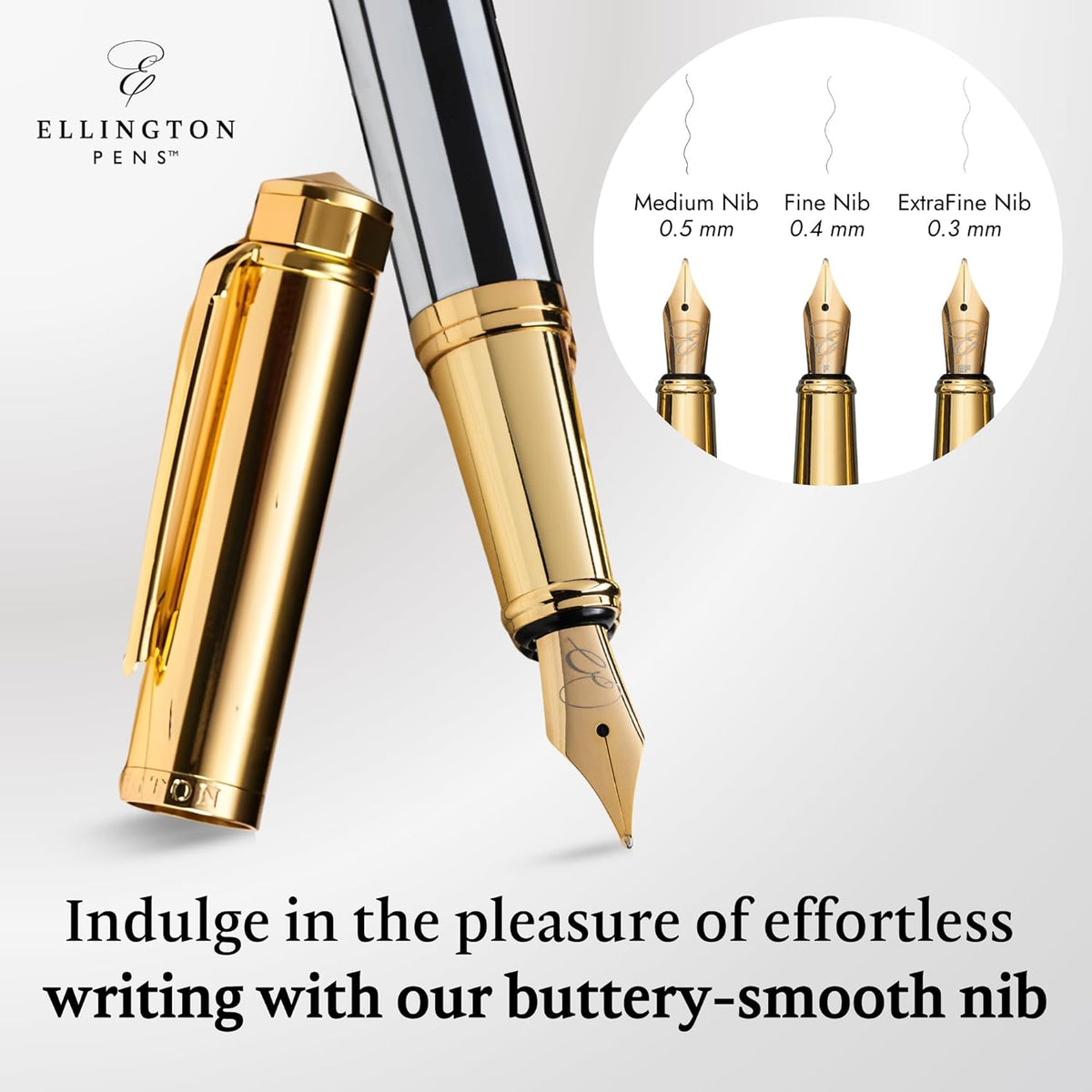 Ellington Pens Luxury Fountain Pen Set- Fountain Pens for Writing - Smooth Fine Nib - Includes