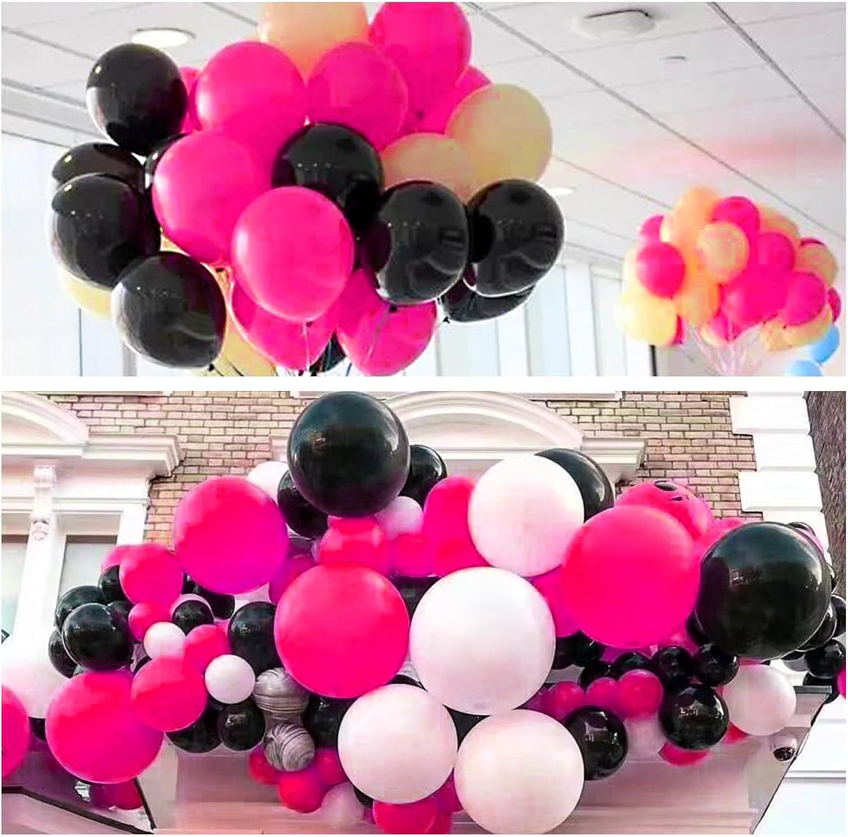 110pcs Hot Pink Balloon 12 inch, Hot Pink Latex Balloons for Birthday Party Baby Shower