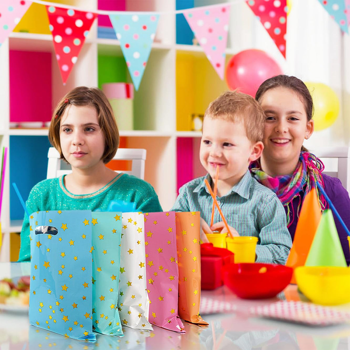 40 Pack Party Favor Bags Goodie Bags for Birthday Party Gift Bag Bulk for Baby Shower, Wedding