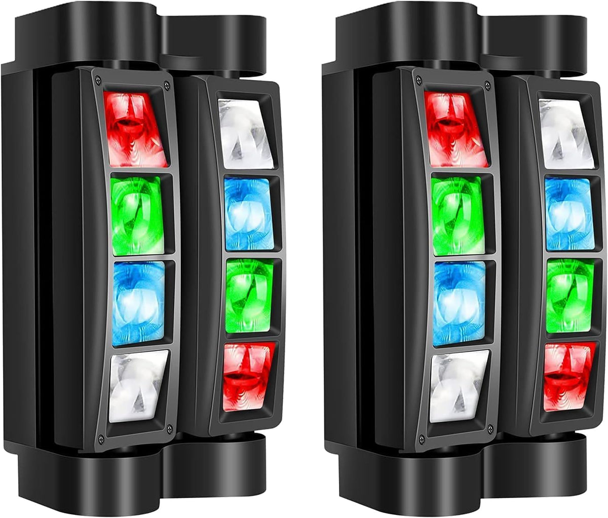 BETOPPER Moving Head DJ Lights,Stage Lights for Parties, RGBW 8x3W LED Spider Lights, Sound