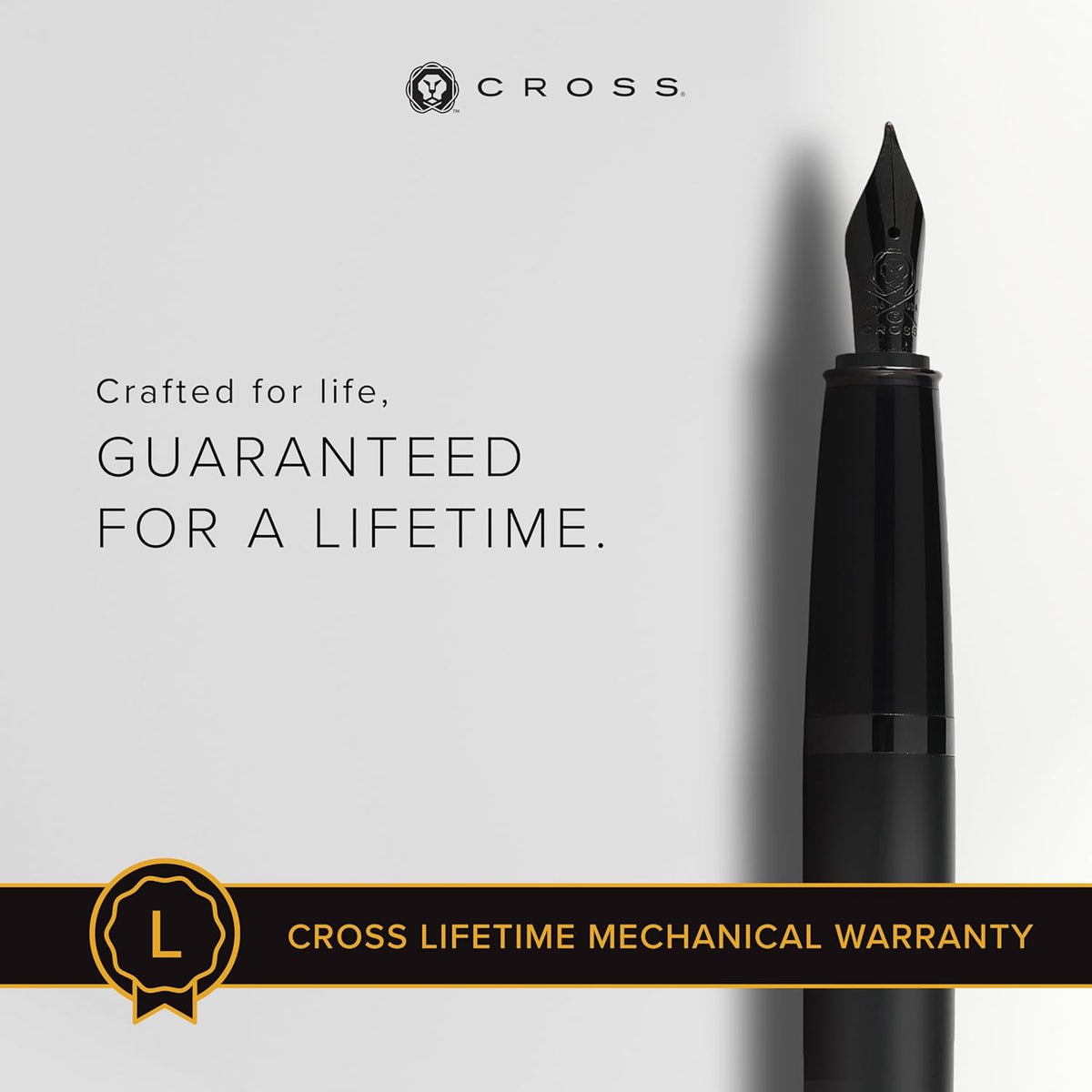 Cross Bailey Refillable Fountain Presented in a Premium Gift Box - Medium Point, Black Ink, Matte