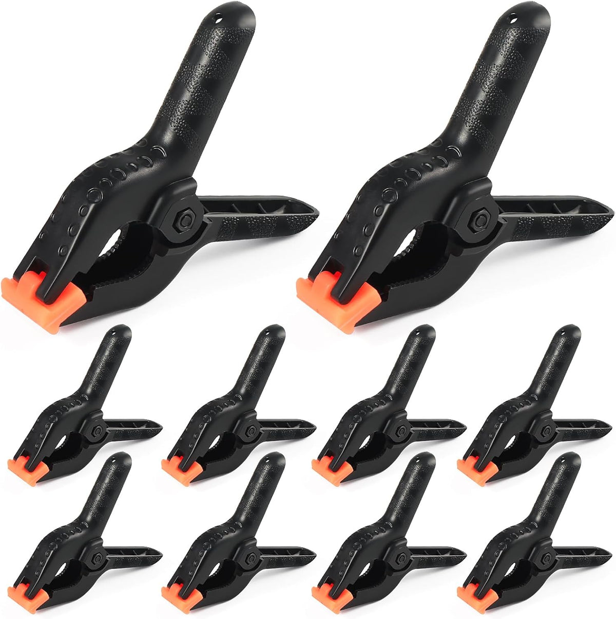 10 Pcs Spring Clamps, PureGuard 4.5 Inch Large Plastic Spring Clips Clamps Heavy Duty Woodworking
