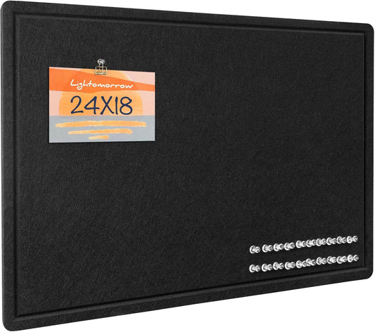 Bulletin Board, 24 x 18 inches Decorative Felt Pin Board, Cork Board Alternative for Wall, Foldable