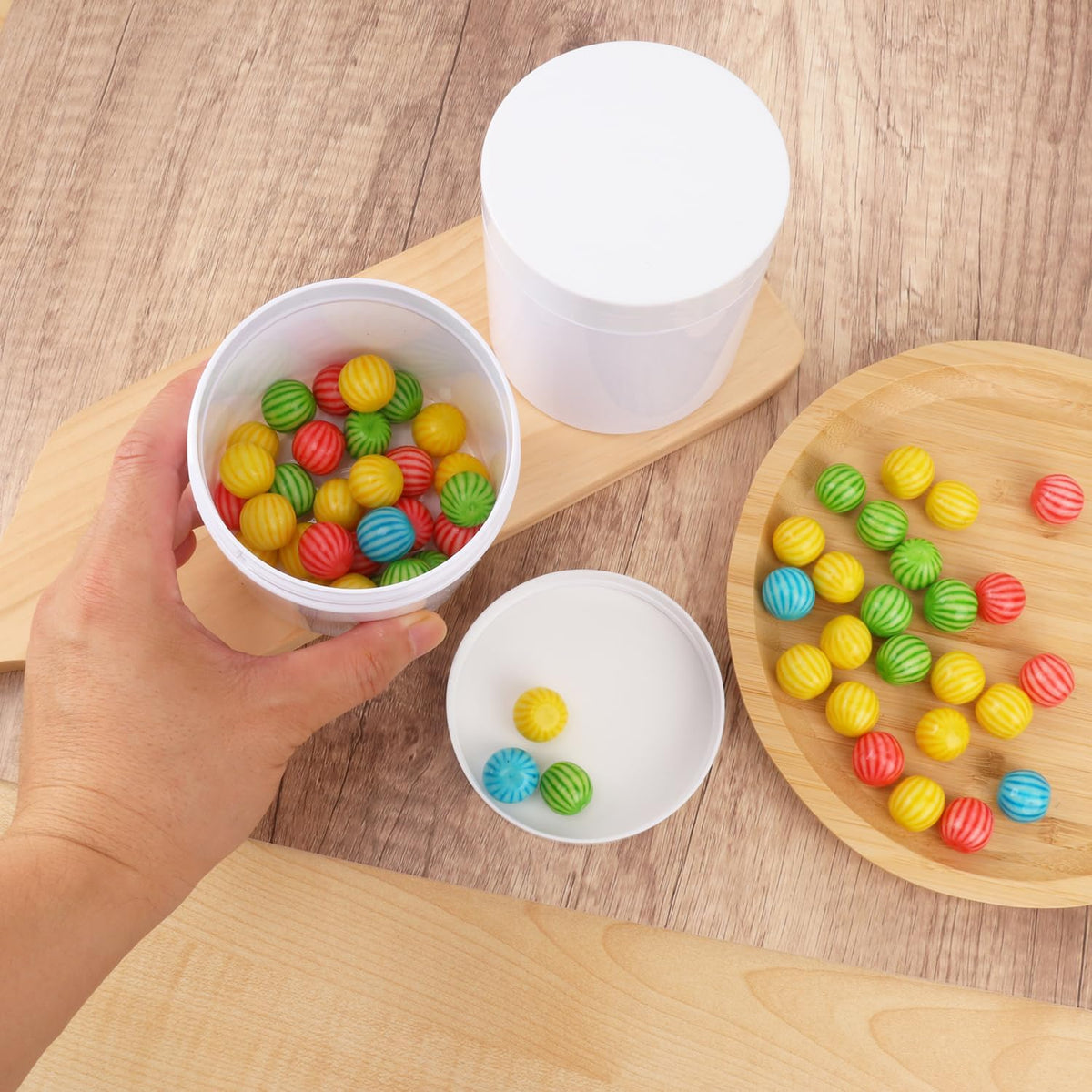 26 Packs 16 OZ White Plastic Jars with Lids, Body Butter Containers, Cosmetic Containers jars with