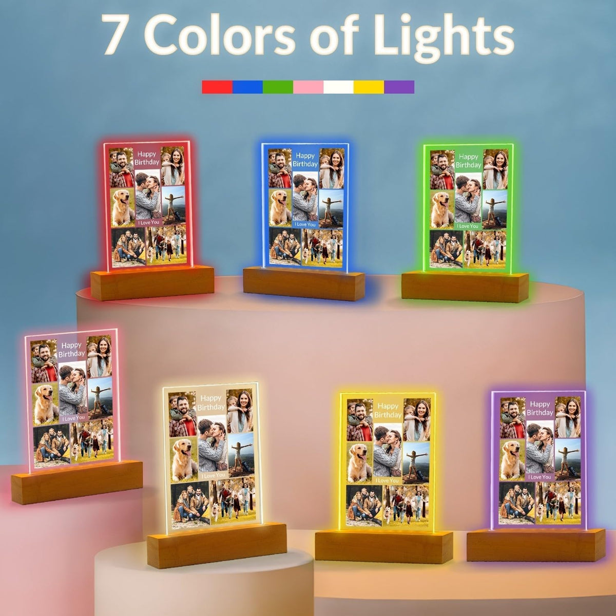 Personalized Birthday Gifts for Women and Men, Custom Picture Frames with Photo, Customized Photo