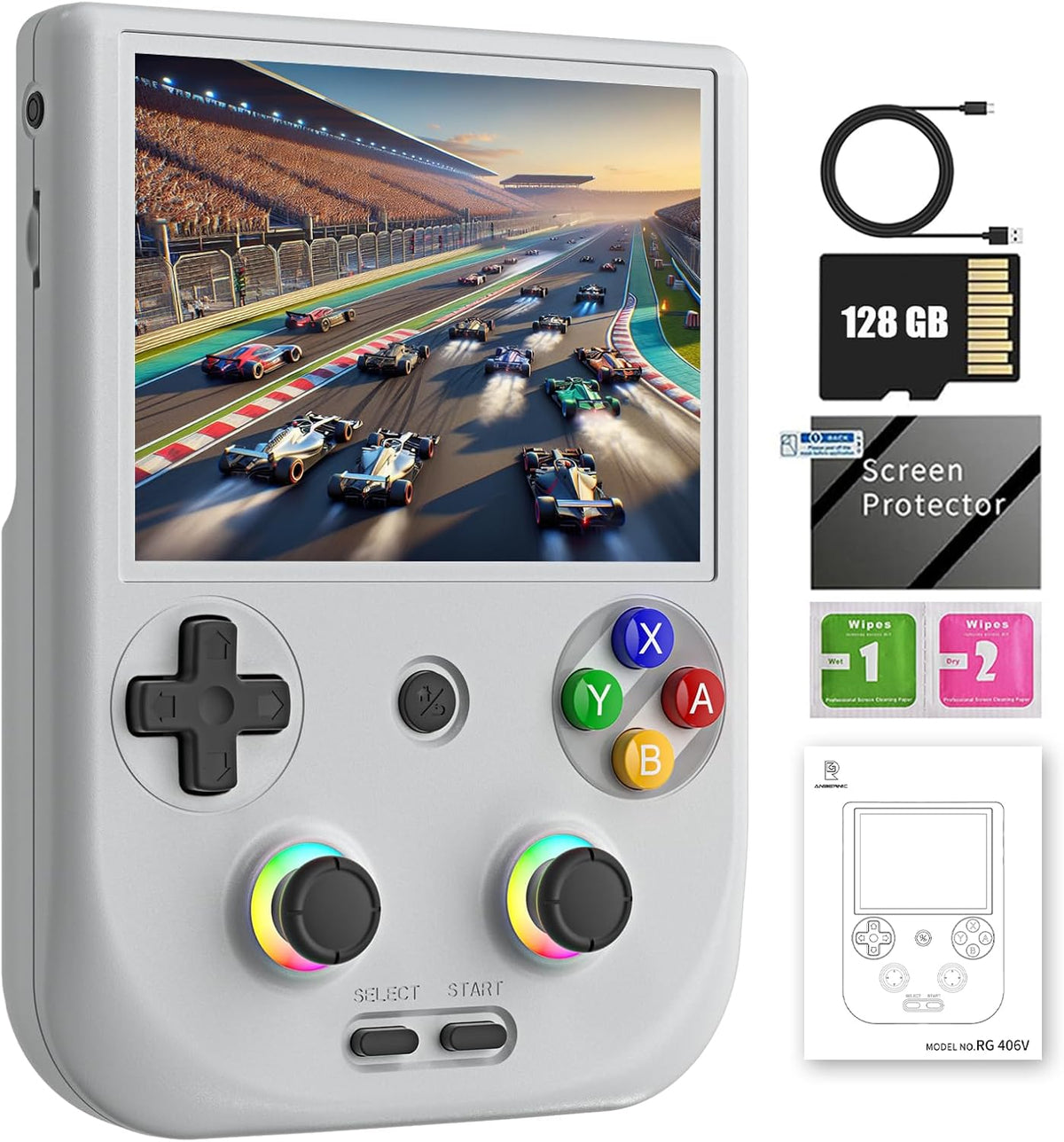 RG406V Handheld Game Console Preloaded Games RG 406V 4-inch IPS Multi-touch Screen Retro Game