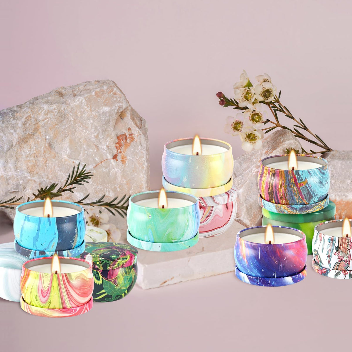 36 Pack Scented Candles Gift Set for Woman, Jar Candle, 2.5 oz Soy Wax Tin Candle-Ideal Gift for