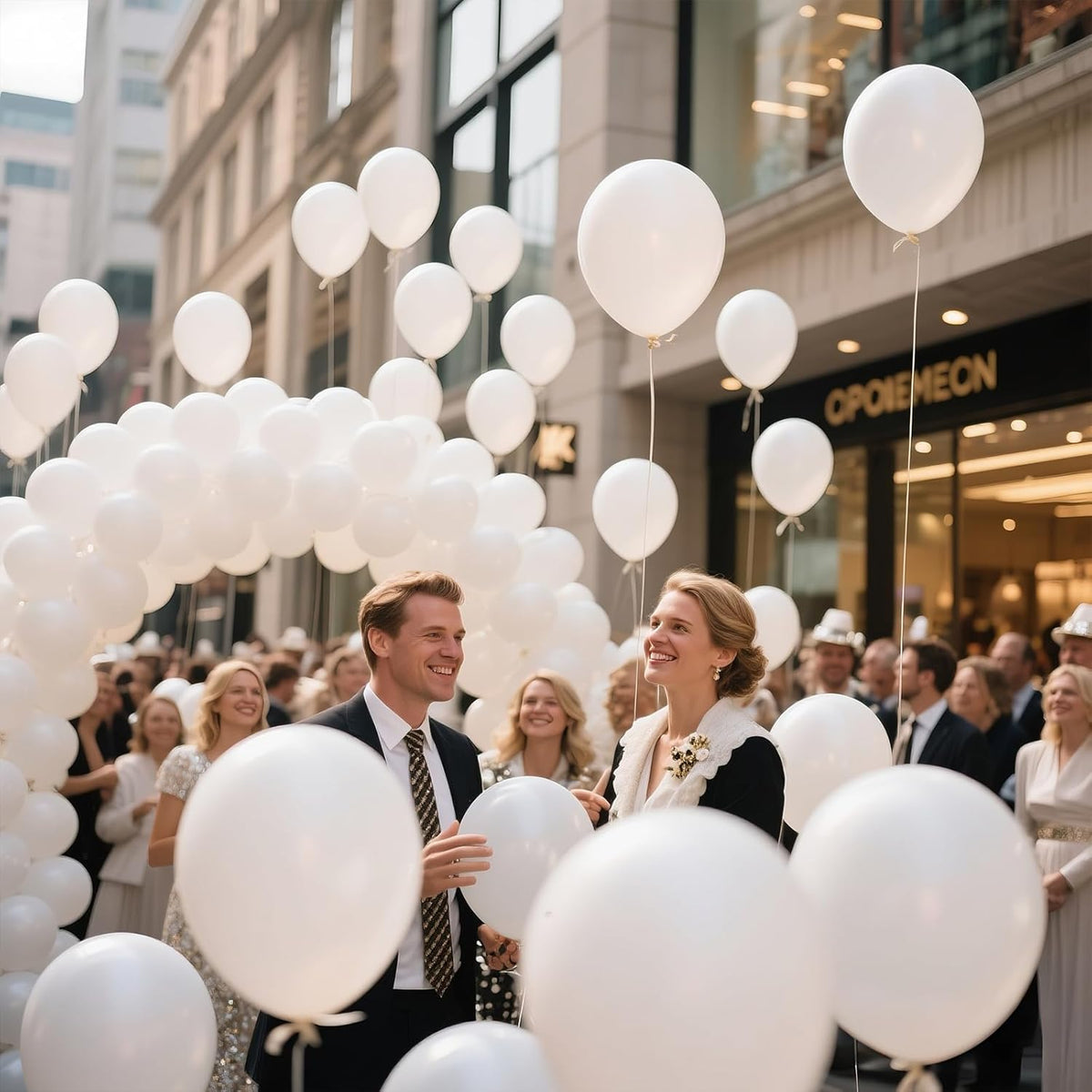 KAWKALSH White Balloon 12 Inch, 110pcs Latex Party Balloons Helium Bright Color for Birthday Baby