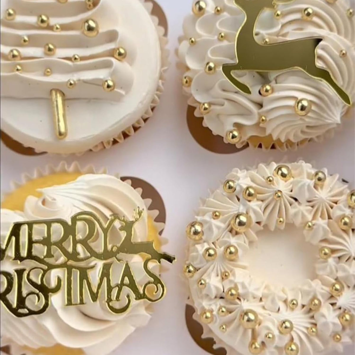 Sentovac 7mm Gold Pearl Sprinkles Edible Cake Decorating Sugar Candy Cookie Cake Cupcake Topper Ice