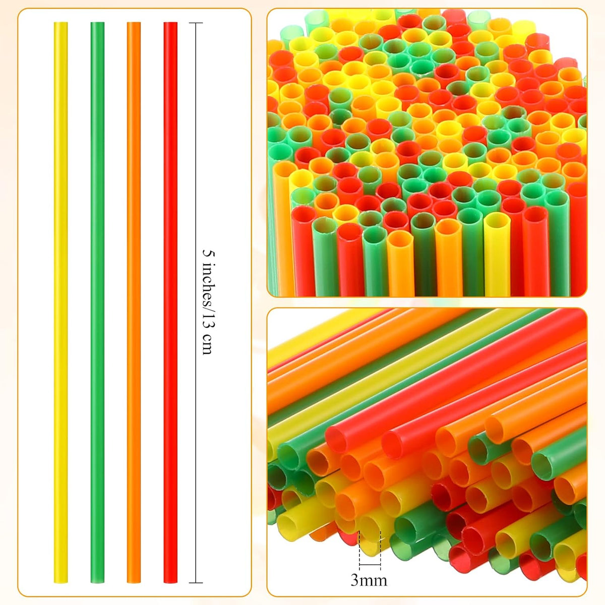 6000 Count Coffee Cocktail Stirrers Straws Disposable Plastic Sip Stir Sticks Cocktail Drink