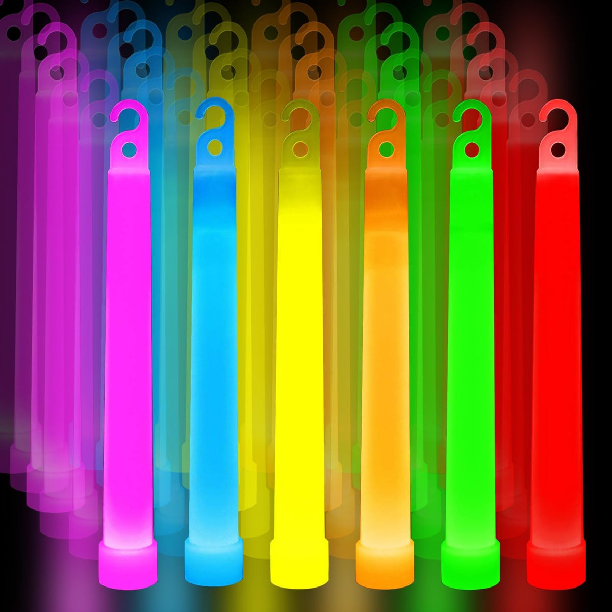 Premium Glow Fever Bulk Ultra Bright Multi Color Glow Sticks Emergency Light Sticks for Camping