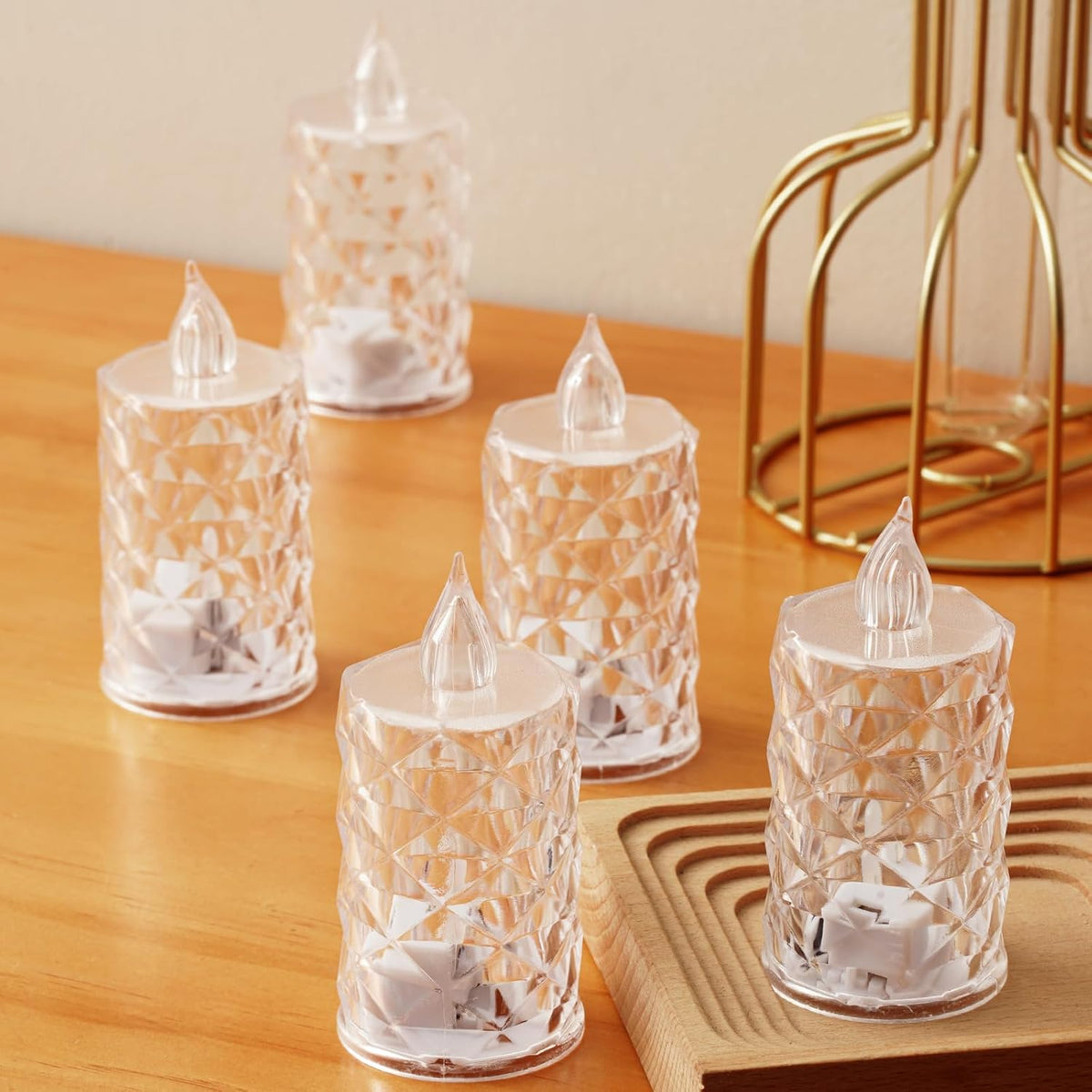 12-Pack Tea Lights Candles Battery Operated,Realistic Flicker & 200+ Hour Runtime - for