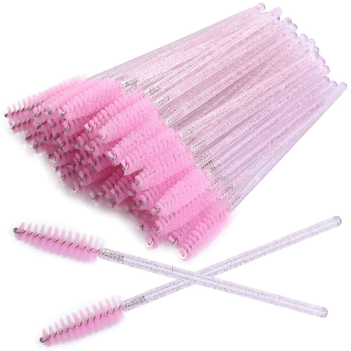 Tbestmax 200 Disposable Eyelash Brush Mascara Wands Spoolies for Eye Lashes Extension Eyebrow and