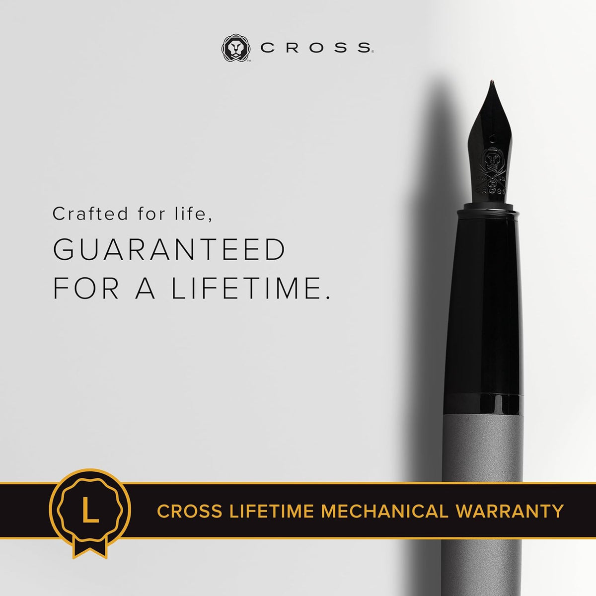 Cross Bailey Refillable Fountain Presented in a Premium Gift Box - Medium Point, Black Ink, Matte
