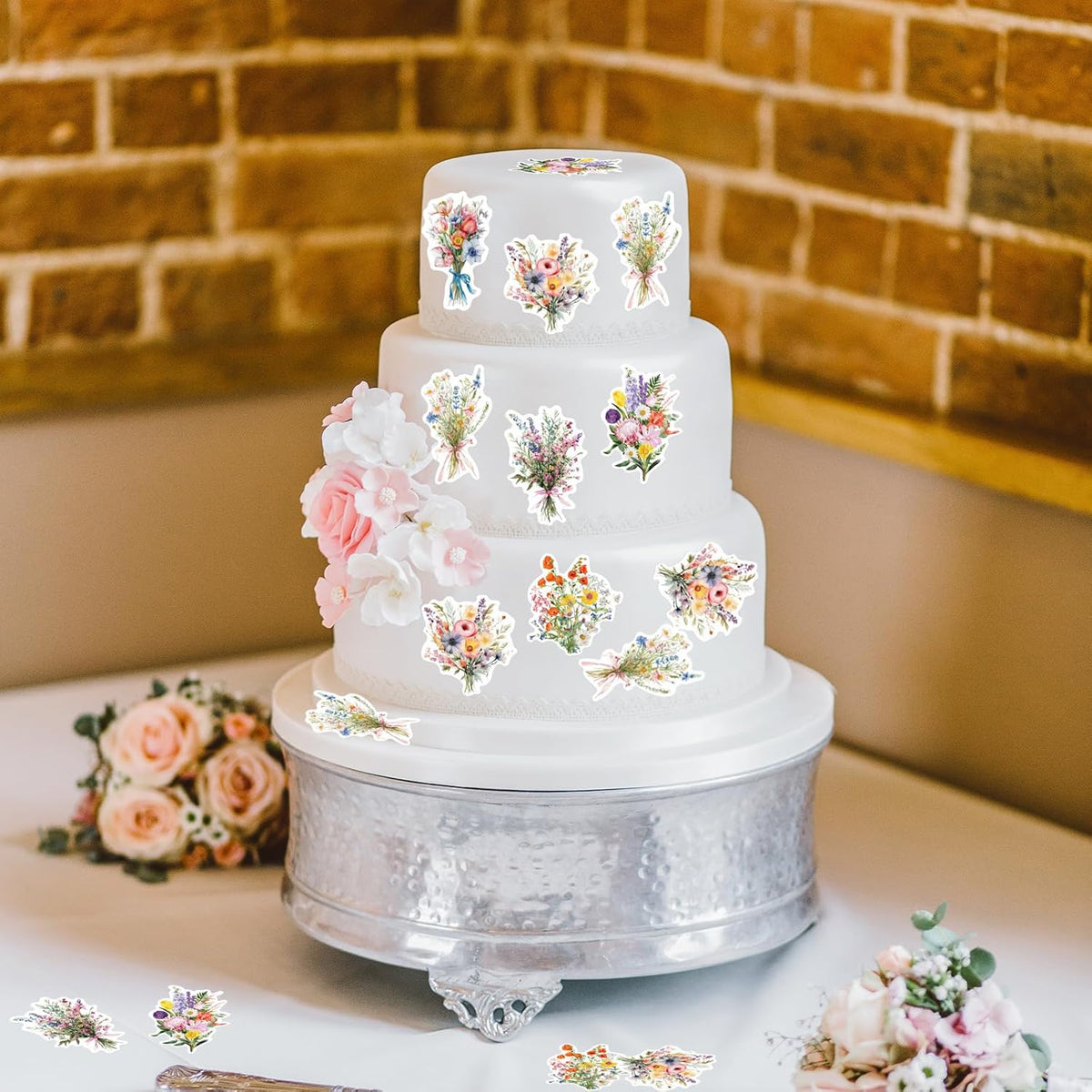 42PCS Edible Wildflower Cupcake Toppers Wafer Paper Baby in Bloom Baby Shower Decorations Flower