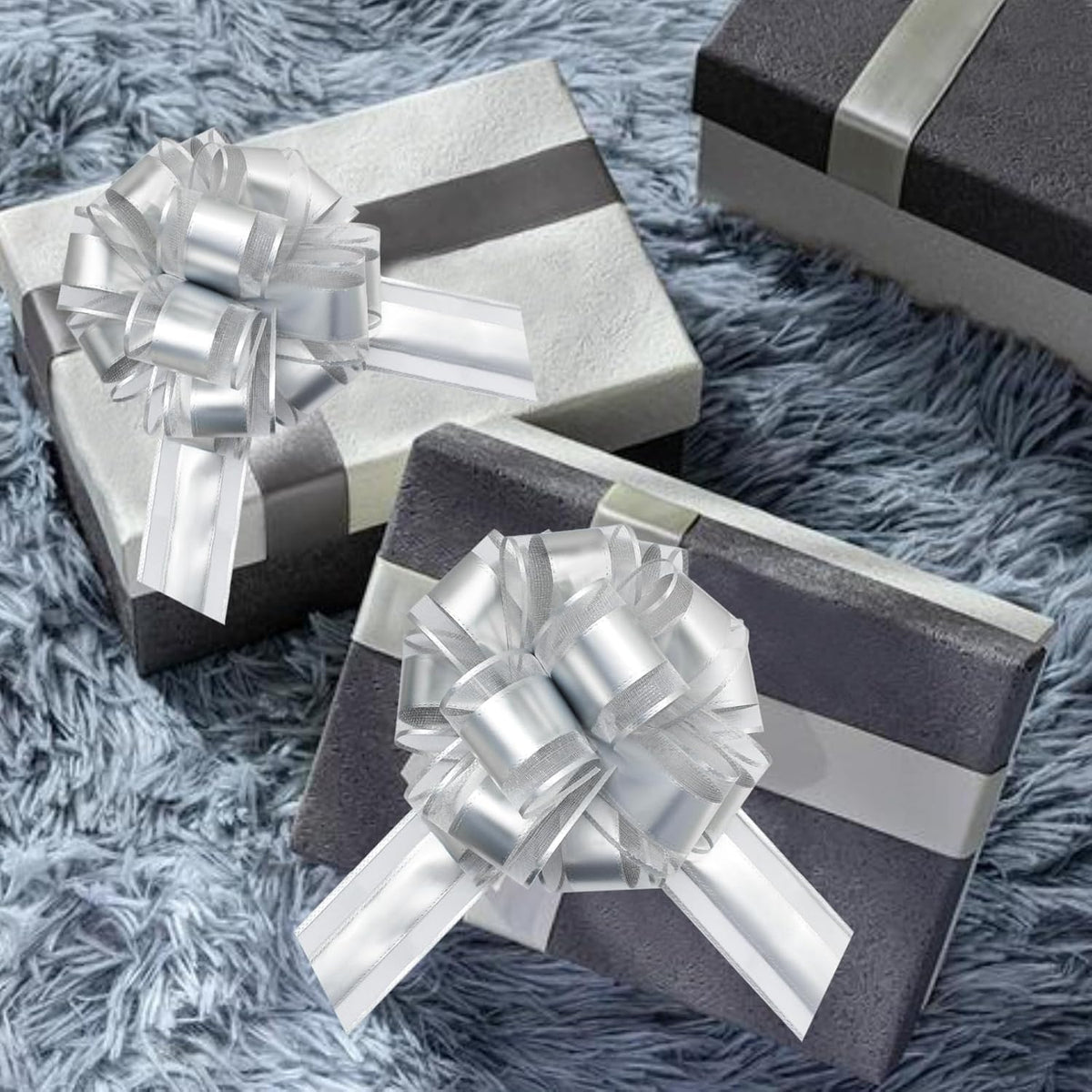 7 Pieces Large Pull Bows, 6 inche, Big Bow for Gift Wrapping, Christmas Party Birthday Gift