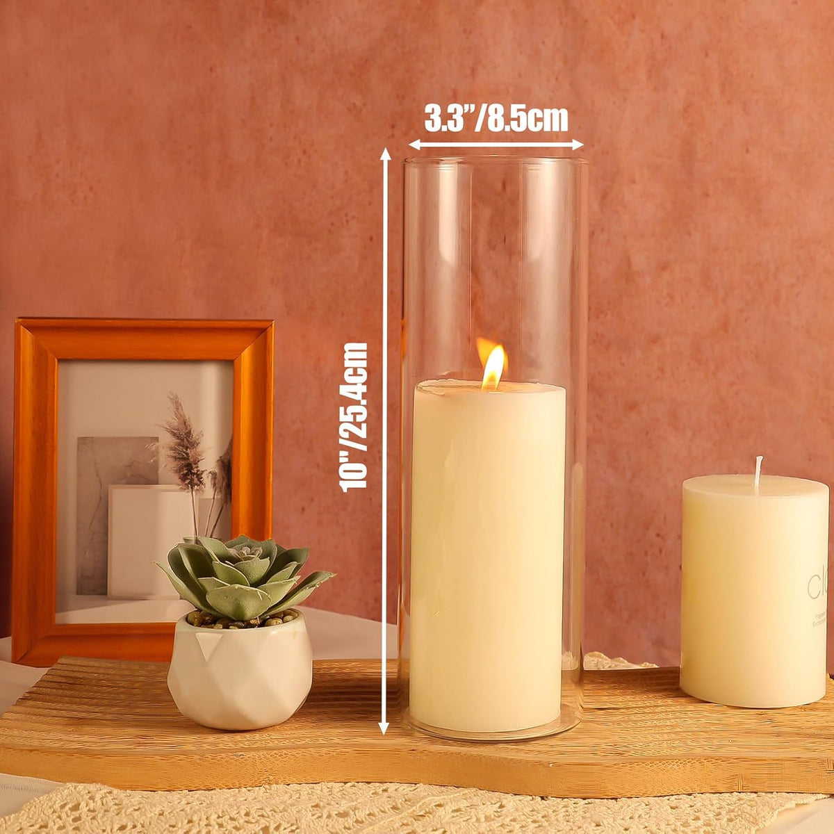 12pcs Glass Cylinder Vases for Centerpieces | 10 Inch Tall Flower Vase for Wedding Decorations