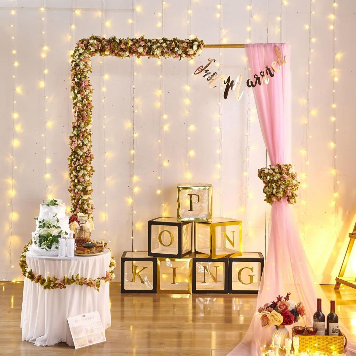 8 Pcs x 8.2 ft Flower Garland Artificial Rose Vine Flowers with Green Leaves Hanging Fake Roses