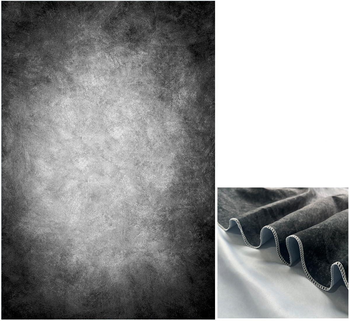 5x7ft Abstract Black Gray Portrait Photography Backdrops Photo Studio Prop Background for Children