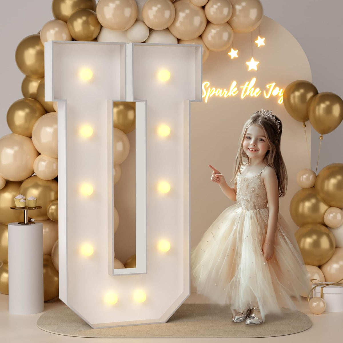 JoyMuse 4FT Marquee Light Up Letters,Large Marquee Letters 4 Feet Tall for Marry Me Proposal