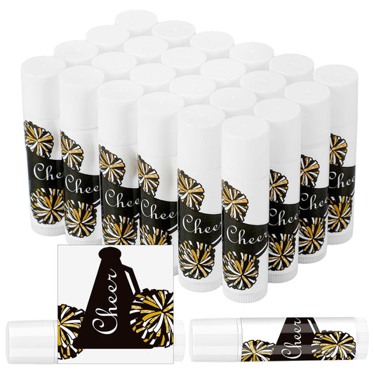 24 Pcs Cheer Lip Balm Cheer Teams Camp Gifts Pom Pom Leaders Party Favors Gear Lip Balm Mom Gift