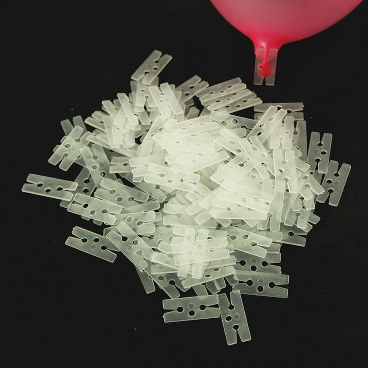 200pcs Plastic Balloon Clips Ties for Sealing H Shape Bulk Balloon Ties Clips Tool for Birthday