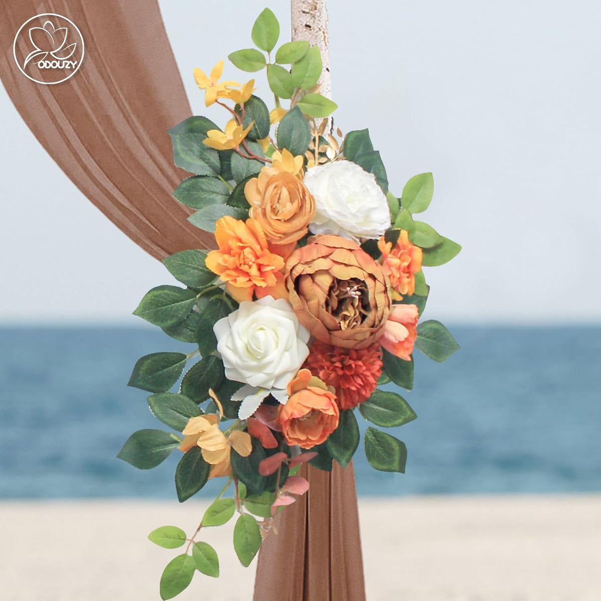 Wedding Arch Flowers Kit,Artificial Flower Arch Decor (Set of 3),2pcs Artificial Flower Arrangement