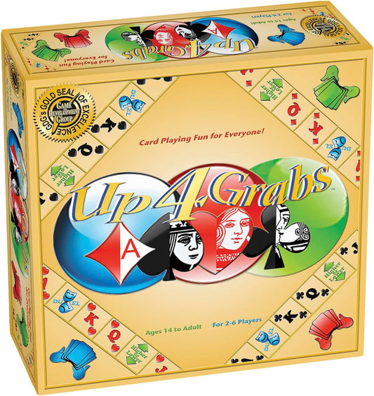 Up 4 Grabs – The Wild Card-Playing Board Game Packed with Twists and Turns – Classic Family & Adult