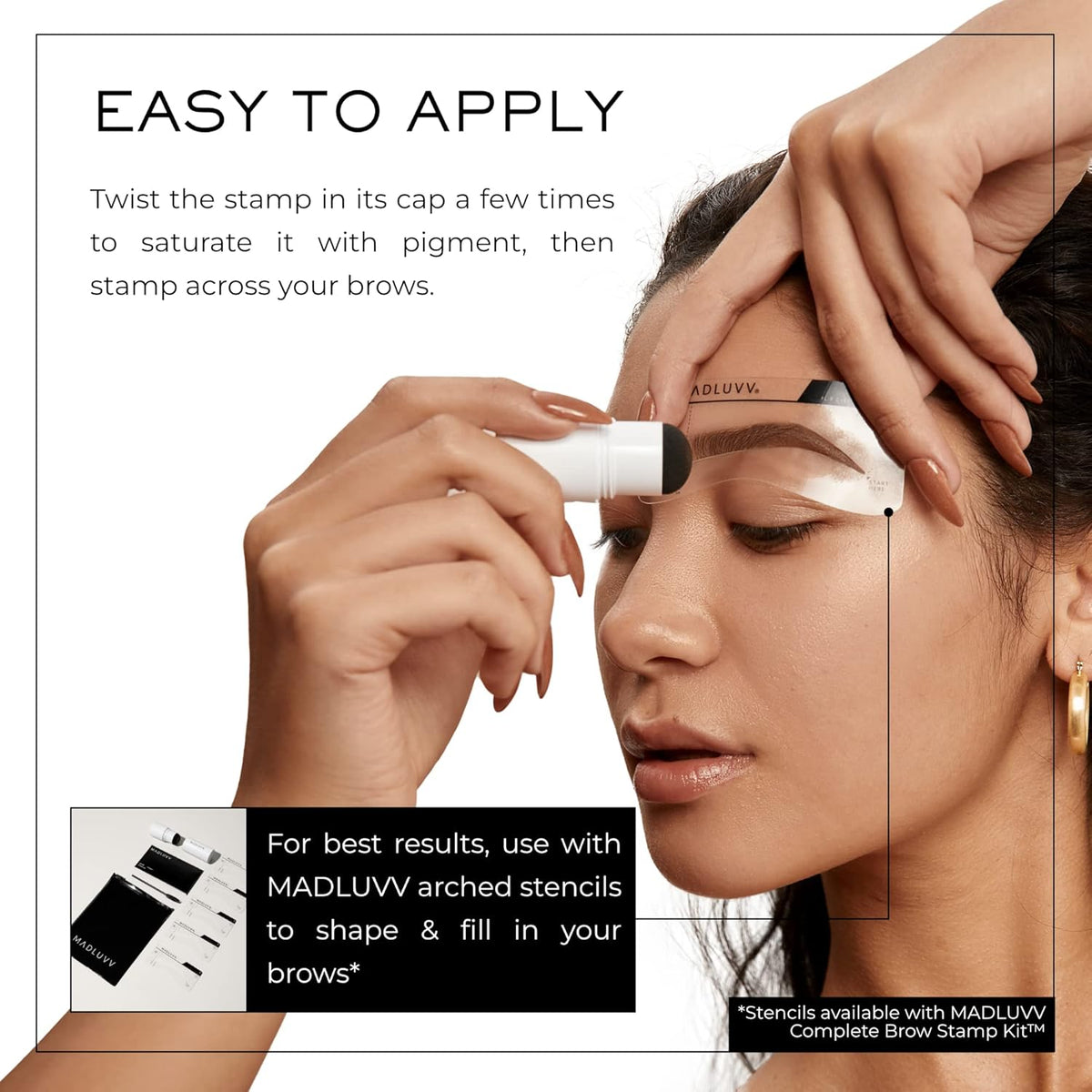 MADLUVV Brow Stamp Refill* - Color Stamp for Brows & Root Touch Up for Women & Men, Instantly