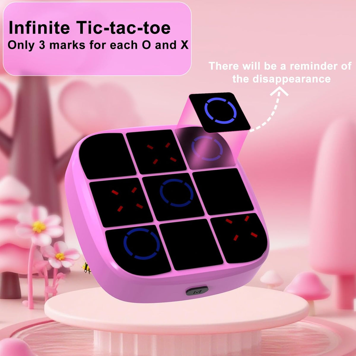 Tic-Tac-Toe Bolt Game, 4-in-1 Handheld Puzzle Games Console, Electronic Tic-Tac-Toe Game for