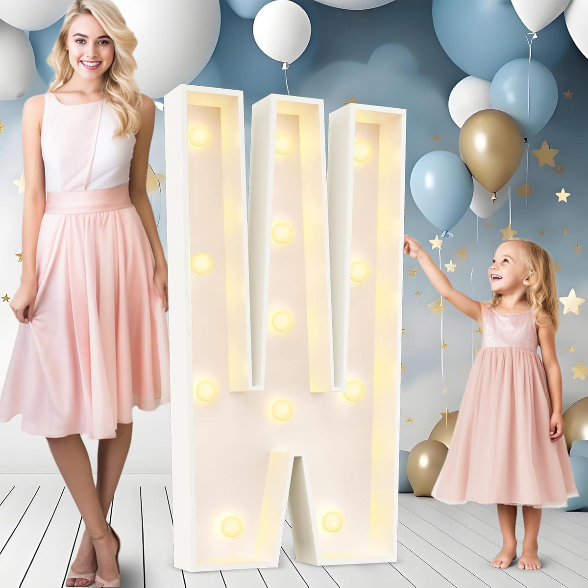 Ledido 4FT Marquee Light Up Letters Large Light Up Letters for Party Decoration, Marquee Letter for