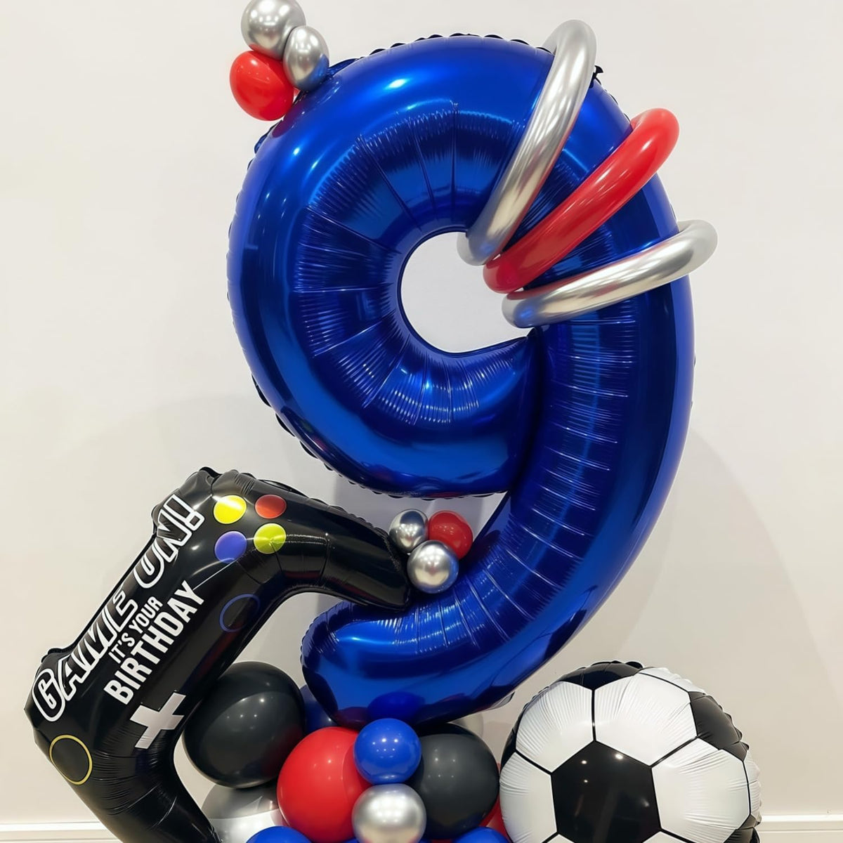 Navy Blue 2 Balloon Number,40 Inch Number 2 Balloon Big Dark Blue 2 Foil Mylar Helium Balloon for