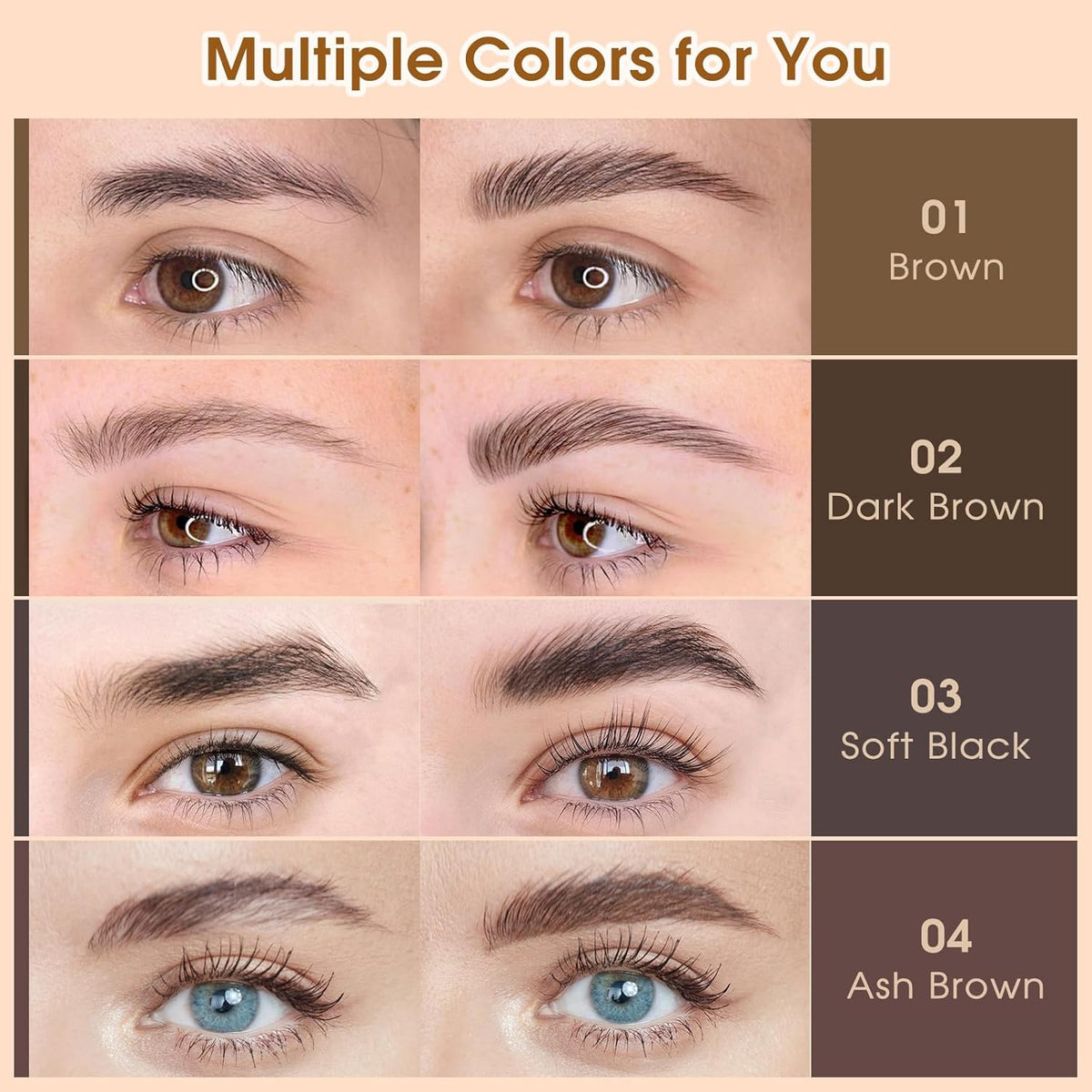 Microblading Brow-Fection Brow Eyebrow Pencil – Angled Brush Tip, Wild Natural Hair-Like Strokes