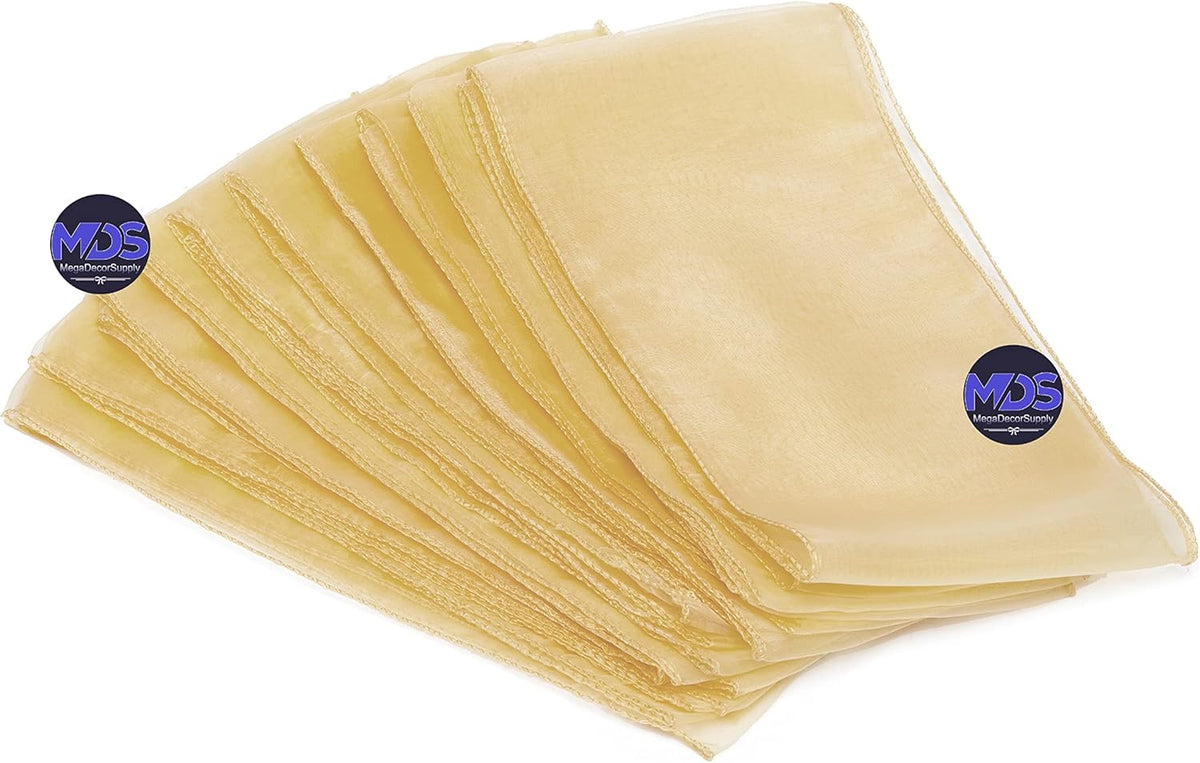 MDS Pack of 150 PCS Organza Chair Sashes Wider Dining Chair Bows Ribbon Tie Back for Wedding Party