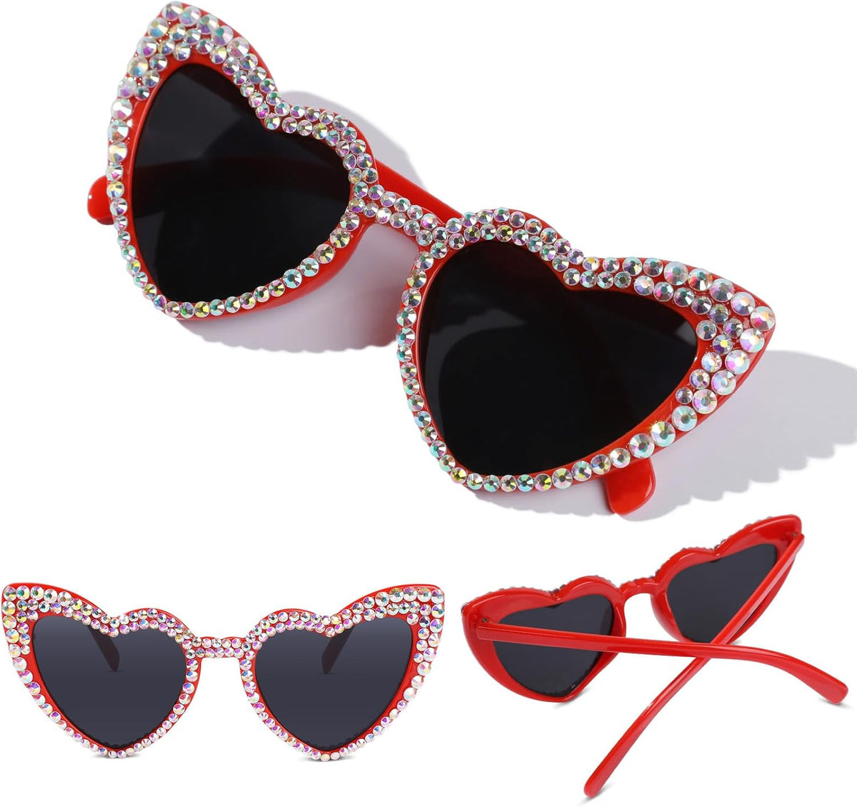 YOGFIT Heart Sunglasses for Women Fashion Classic Love Eye Protection Sunglasses Vintage Cute Heart