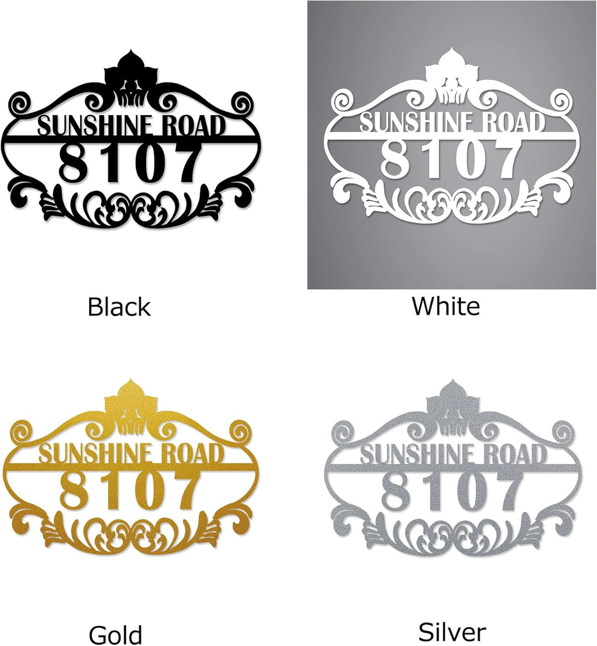 Personalized Vintage Styling Metal House Numbers for Outside - Custom Metal Address Sign - Address