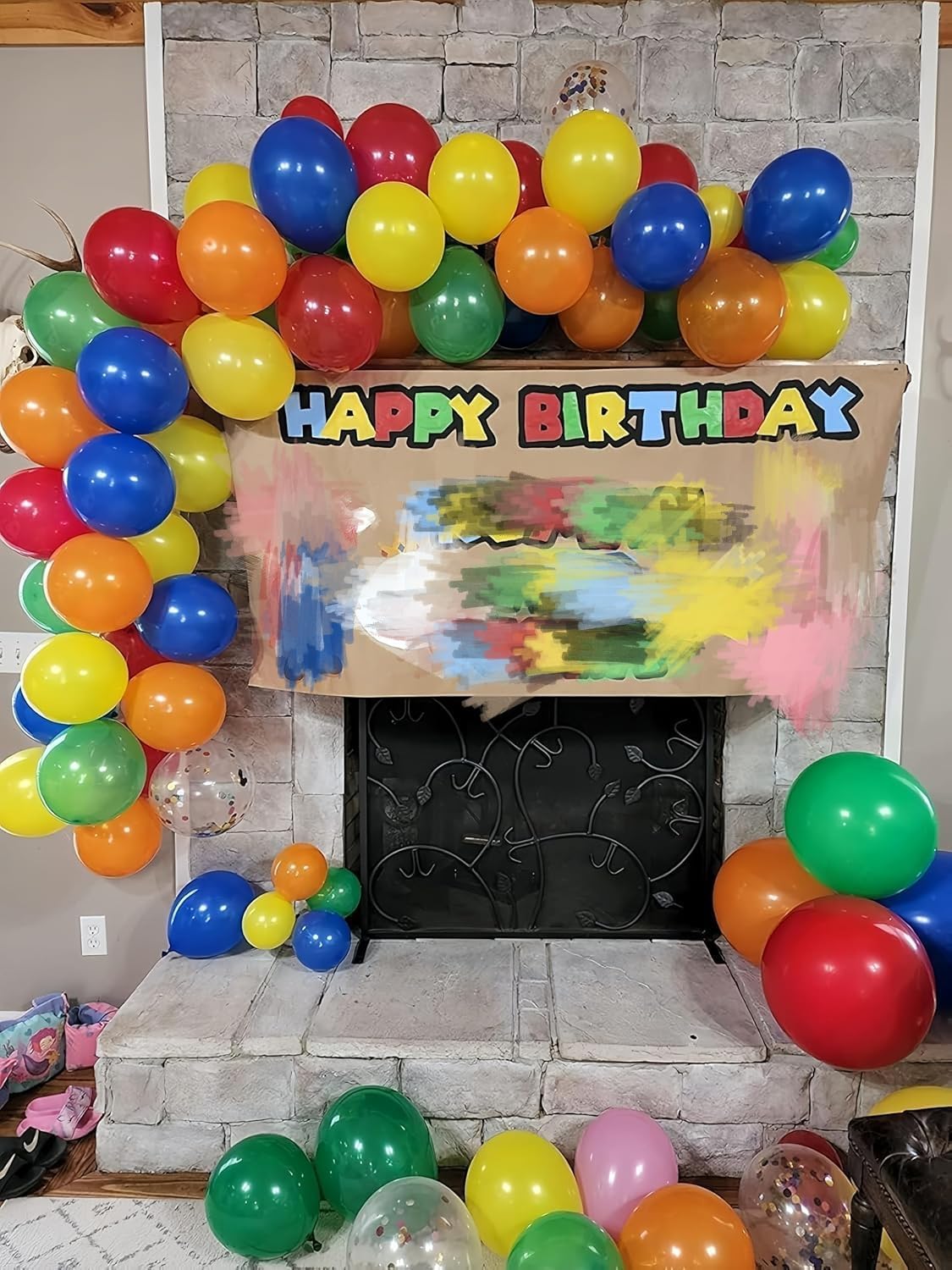 Red Yellow Blue Balloons, Rainbow Assorted Latex Balloons, Red Blue Green Yellow with Colourful