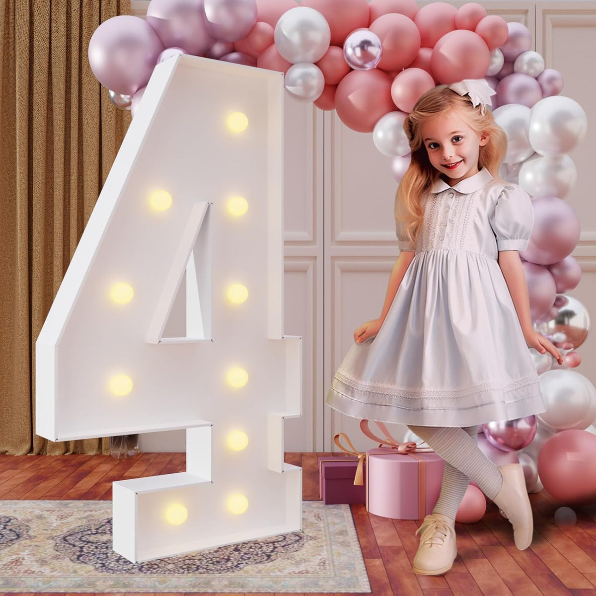 imprsv 4FT Marquee Numbers,DIY Light Up Numbers for 40th Birthday Decorations, Party Party