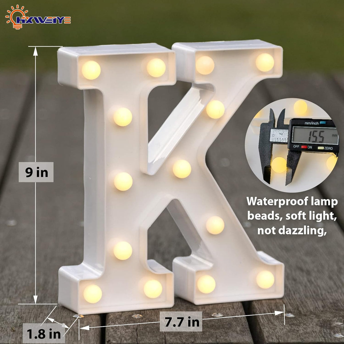 HXWEIYE LED Marquee Lights Sign - 36 Big Lights Letters (Alphabet & Numbers) for Party, Birthday