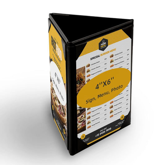 Menu Covers - Set of 10 Double-Sided Table Tent Cards for Restaurant, Dinner Party, and Bar Menus