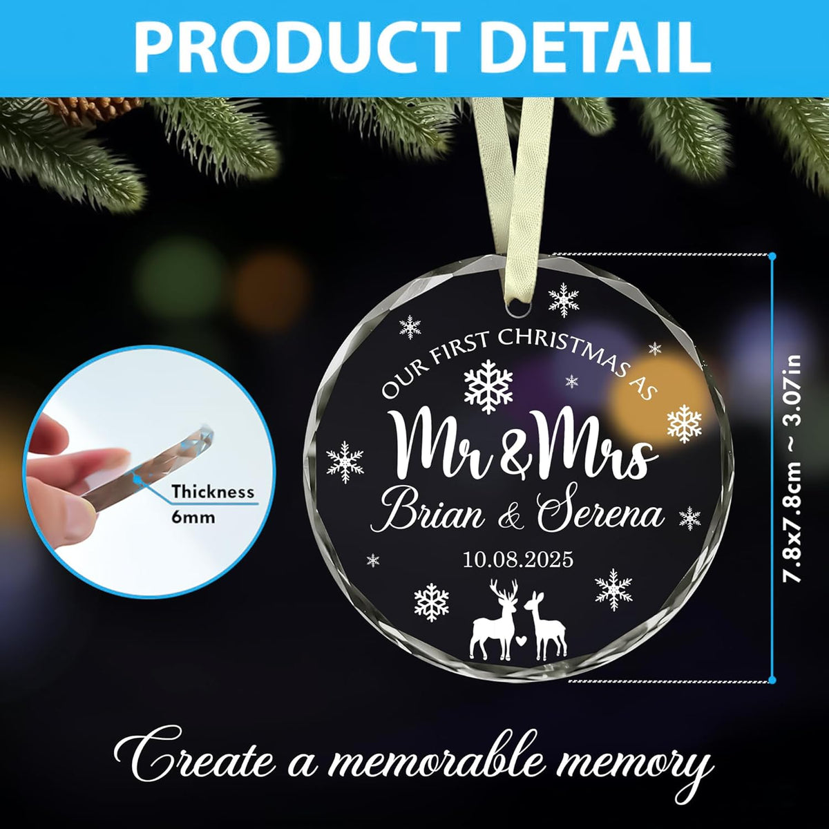 Personalized Our First Christmas As Mr Mrs Christmas Ornament - Ornaments Wedding Gifts For Couples