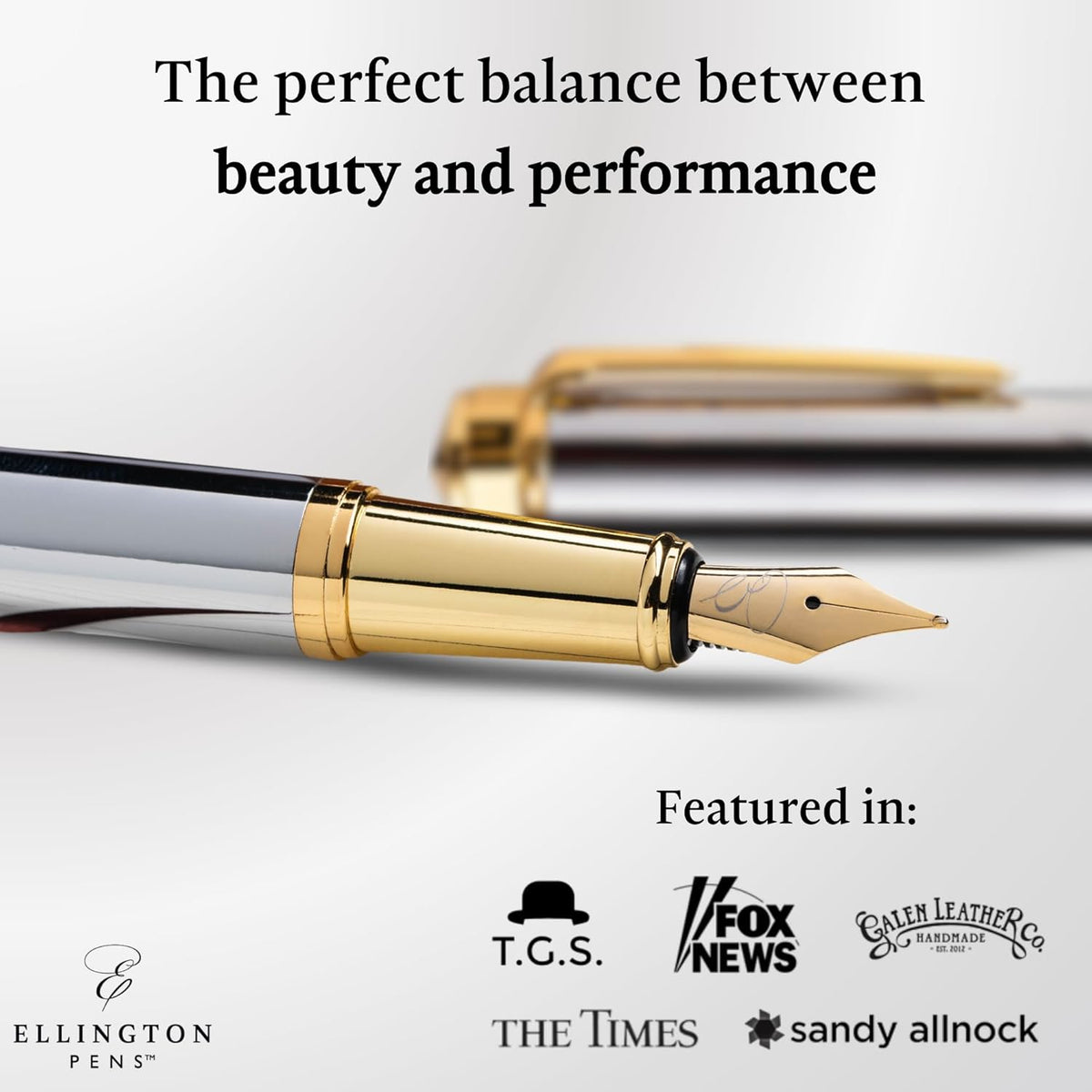 Ellington Pens Luxury Fountain Pen Set- Fountain Pens for Writing - Smooth Medium Nib - Includes