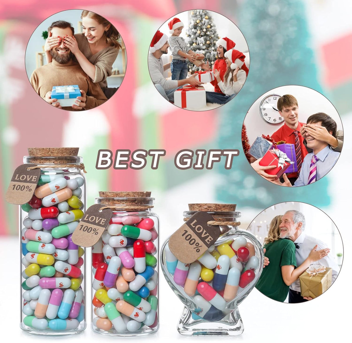 Capsule Letters Message in a Bottle - Cute Things Message Love Letter Gifts for Boyfriend